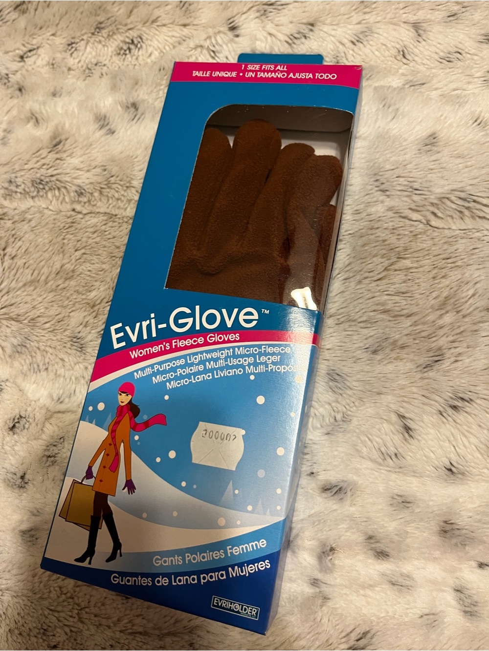 Women's Fleece Gloves — Brown